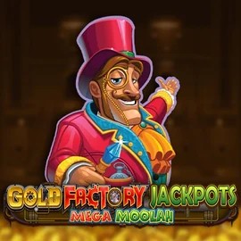 Gold Factory Jackpots Mega Moolah game by Aurum Signature Studios – logo hosted on Roulettino Casino